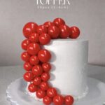 Toppers Esferas Bolas Para Tortas Plasticas ROJAS Varias Medidas en el Pack x 20 Unidades.