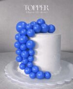 Toppers Esferas Bolas Para Tortas Plasticas AZULES  Varias Medidas en el Pack x 20 Unidades.