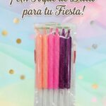 PACKS DE VELAS GIBREADAS X 6: MULTICOLOR GAMA ROSAS
