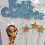 TOPPER ADORNO TORTA FC  COPA + 3 ESTRELLAS DORADAS