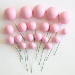 Toppers Esferas Bolas Para Tortas Plasticas ROSAS Varias Medidas en el Pack x 20 Unidades. - Imagen 3