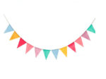 Banderin de Arpillera MULTICOLOR PASTEL . Mide Aprox 1.8 mts. - Imagen 2