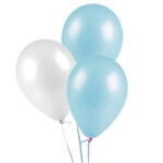 GLOBOS GLOBOX 12 PULG X 50 MIX CELESTE Y BLANCO