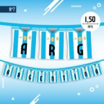 Banderin de Tela CAMISETAS ARGENTINA . Aprox 1.5 mts