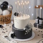 Velas ONDAS GIBREADAS x 10. Con Portavelas.  Varios Colores: Doradas Platas y Goldrose
