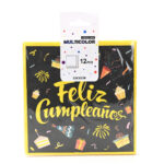 Servilletas FELIZ CUMPLEAÑOS NEGRAS  x12