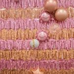 Set de Cortinas PARA FONDO BICOLOR ROSA Y GOLDROSE