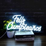 Cartel LED LUMINOSO FELIZ CUMPLEAÑOS. Mide 42x 20 cm USB