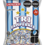 Chupetines  TRI CAMPEONES Lheritier x 24. Celestes y Blancos