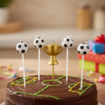 Set de Velas x 5 Unidades:  PELOTAS FUTBOL + COPA 3D