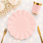 Plato NEW WAVE Rosa 23 cm . Trae 10 Unidades.