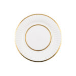 Plato Doble Borde Dorado Blanco 18 cm  Trae 10 Unidades.