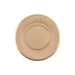 Plato Doble Borde Dorado Kraft 18 cm  Trae 10 Unidades.