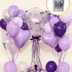 Set de Globo XL 46 Piezas COQUETTE LILA Y VIOLETA