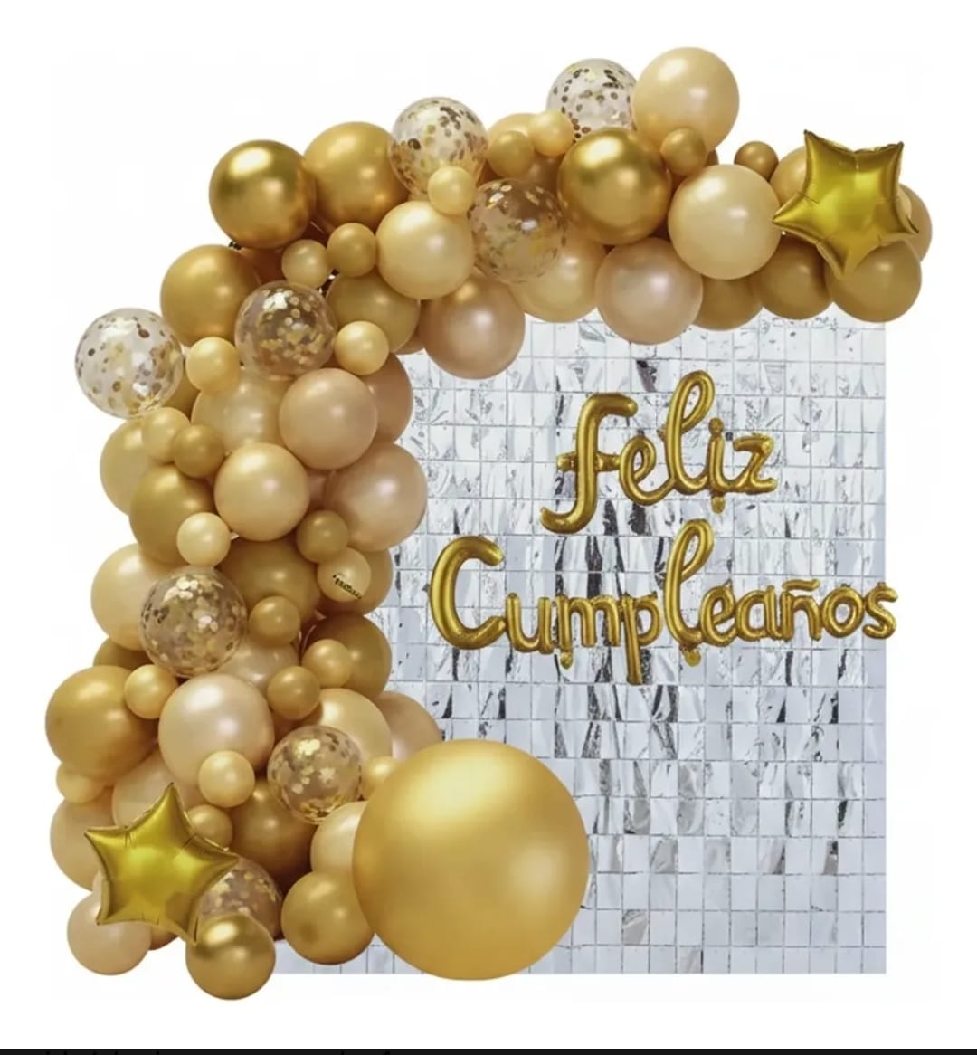 WhatsApp Image 2026-07-08 at 11.35.48 (1) Set de Globo XL: 72 Piezas ARCO ORGANICO FC +CORTINA SHIMMER DORADO - Imagen 1
