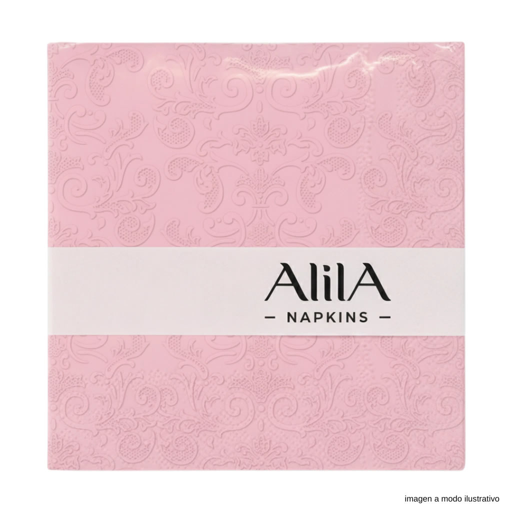 vasonuevo7 Servilleta Premium Texturada Papel Relieve Nacarado Rosa Fuerte 33x33 Trae 20 Unidades. - Imagen 1