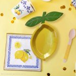 Plato Polipapel Forma de Limon  DOLCE VITA LIMONES x 8 Unidades
