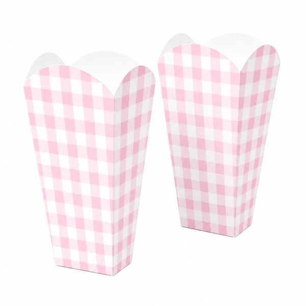 Pochoclera CUADRILLE ROSA x 8