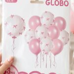 SET GLOBO COQUETTE ROSA Y BLANCO X 33 UNIDADES