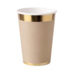Vaso Polipapel Doble Borde Dorado Kraft Trae 10 Unidades. - Imagen 2