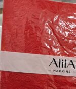 Servilleta Premium Texturada Papel Relieve Nacarado Roja 33x33  Trae 20 Unidades. - Imagen 2