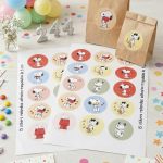 Stickers Circulares  SNOOPY x 15 Unidades.