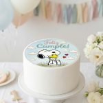 Fototorta/Adorno de Torta Lamina Aro SNOOPY Modelo Celeste