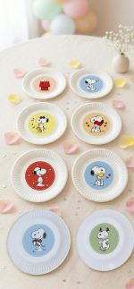 Platos Polipapel  SNOOPY x 8 Surtidos