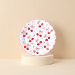 Plato  Polipapel  CHERRY MOÑO COQUETTE X 10 Unidades 18 cm Diametro