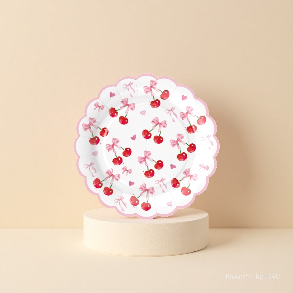 6a0a5bd9557636939zfuqjBDpn7478.jpeg Plato Polipapel CHERRY MOÑO COQUETTE X 10 Unidades 18 cm Diametro - Imagen 1