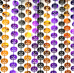 Cortina Metalizada Tricolor HALLOWEEN:  CALABAZAS - Imagen 2
