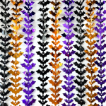 Cortina Metalizada Tricolor HALLOWEEN:  MURCIELAGOS - Imagen 2