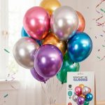 Set de Globos Chromo 10 Pulg. x 10 Unidades. Varios Colores.