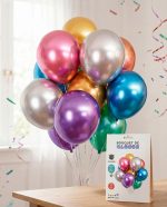 Set de Globos Chromo 10 Pulg. x 10 Unidades. Varios Colores.