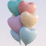 Globos CORAZONES MATE PASTEL 18 Pulg. Por Unidad. Varios Colores.