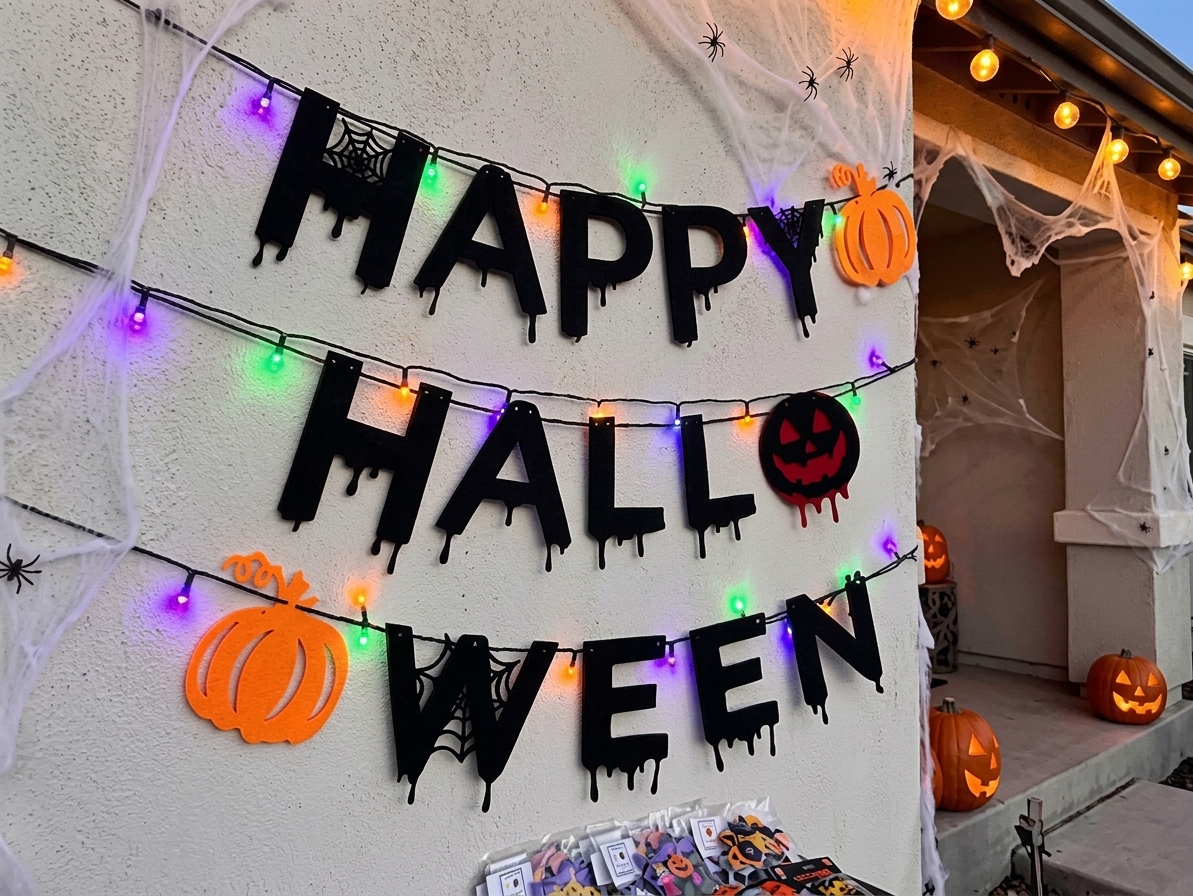Gemini_Generated_Image_p1oef3p1oef3p1oe (1) Banderin Guirnalda de Tela HAPPY HALLOWEEN - Imagen 1