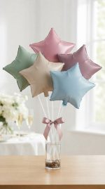 Globos ESTRELLAS MATE PASTEL 18 Pulg. Por Unidad. Varios Colores.