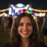 Tiara de FLORES MULTICOLORES CON LED