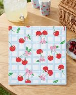 Servilleta CHERRY PICNIC CUADRILLE  X 10  unidades .