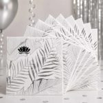 Servilletas Hojas Palma Stamping Plateado x12