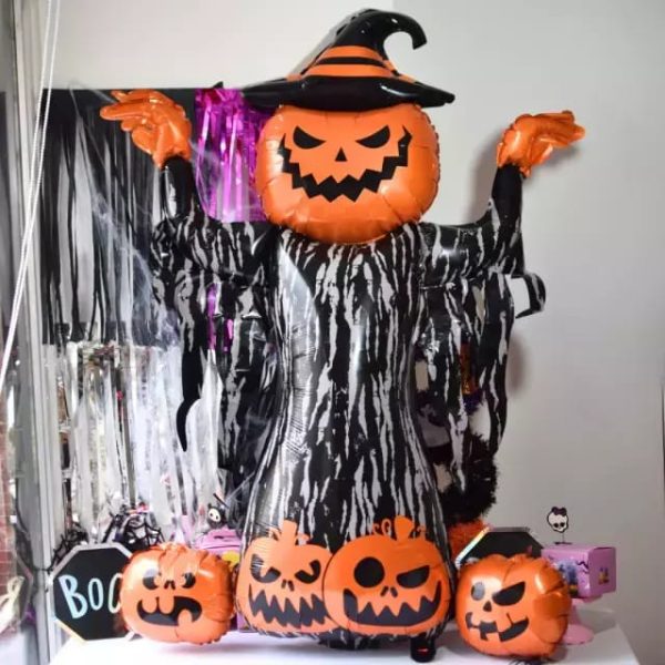Globo XL HALLOWEEN:  CALABAZA BRUJA Mide 117cm x 76 cm