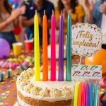 Set Velas Perladas Gruesas Fluor Multicolor  x 6 Unidades