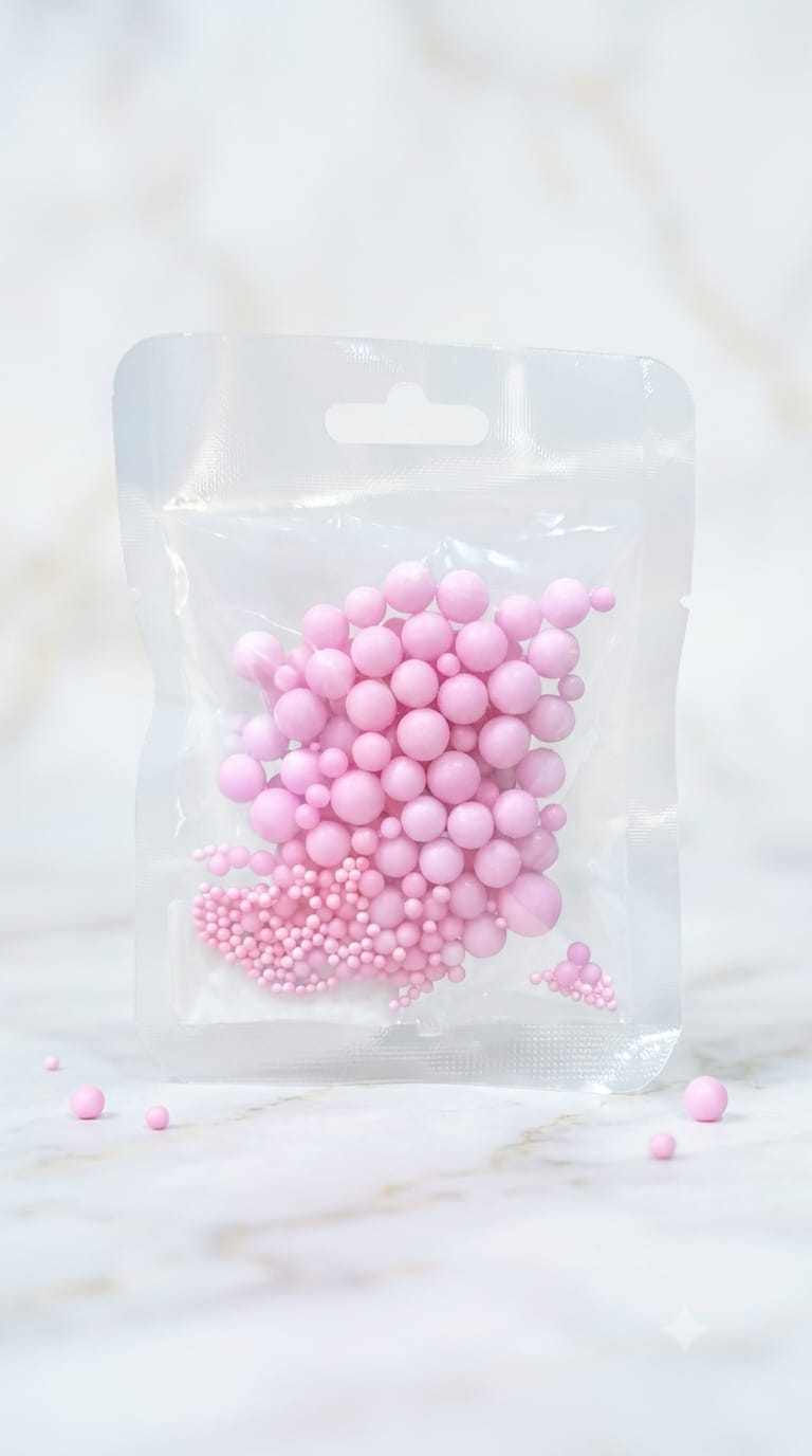 WhatsApp Image 2026-09-23 at 13.27.28 Sprinkles PERLAS ROSA MATE MIX MEDIDAS Por 25 Gr. - Imagen 1