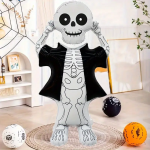 Globos XL  Halloween : ESQUELETO DE PIE . Mide Aprox 1.22 Mts.
