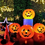 Globos Halloween  CALABAZAS LUMINOSAS X 5