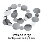Packs de 10 Tiras de LENTEJUELAS PLATEADO Para Armar Cortinas o Multiple Uso. - Imagen 3