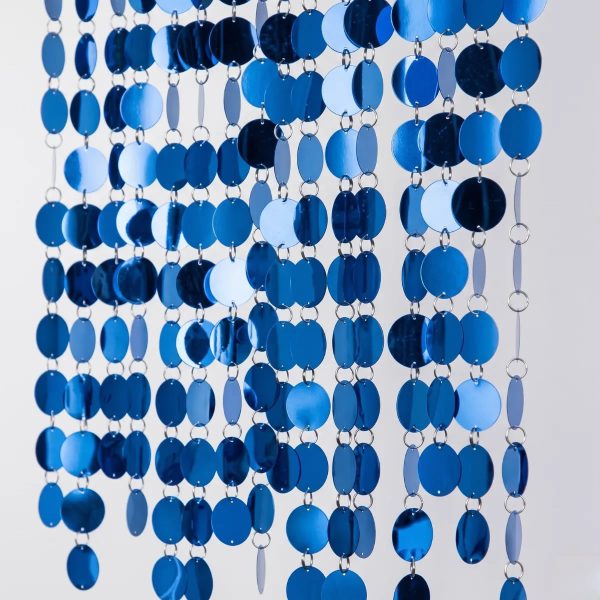Packs de 10 Tiras de LENTEJUELAS AZUL Para Armar Cortinas o Multiple Uso.