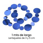 Packs de 10 Tiras de LENTEJUELAS AZUL Para Armar Cortinas o Multiple Uso. - Imagen 3