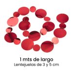 Packs de 10 Tiras de LENTEJUELAS ROJAS  Para Armar Cortinas o Multiple Uso. - Imagen 3