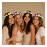 Tiara de FLORES MULTICOLORES CON LED - Imagen 2